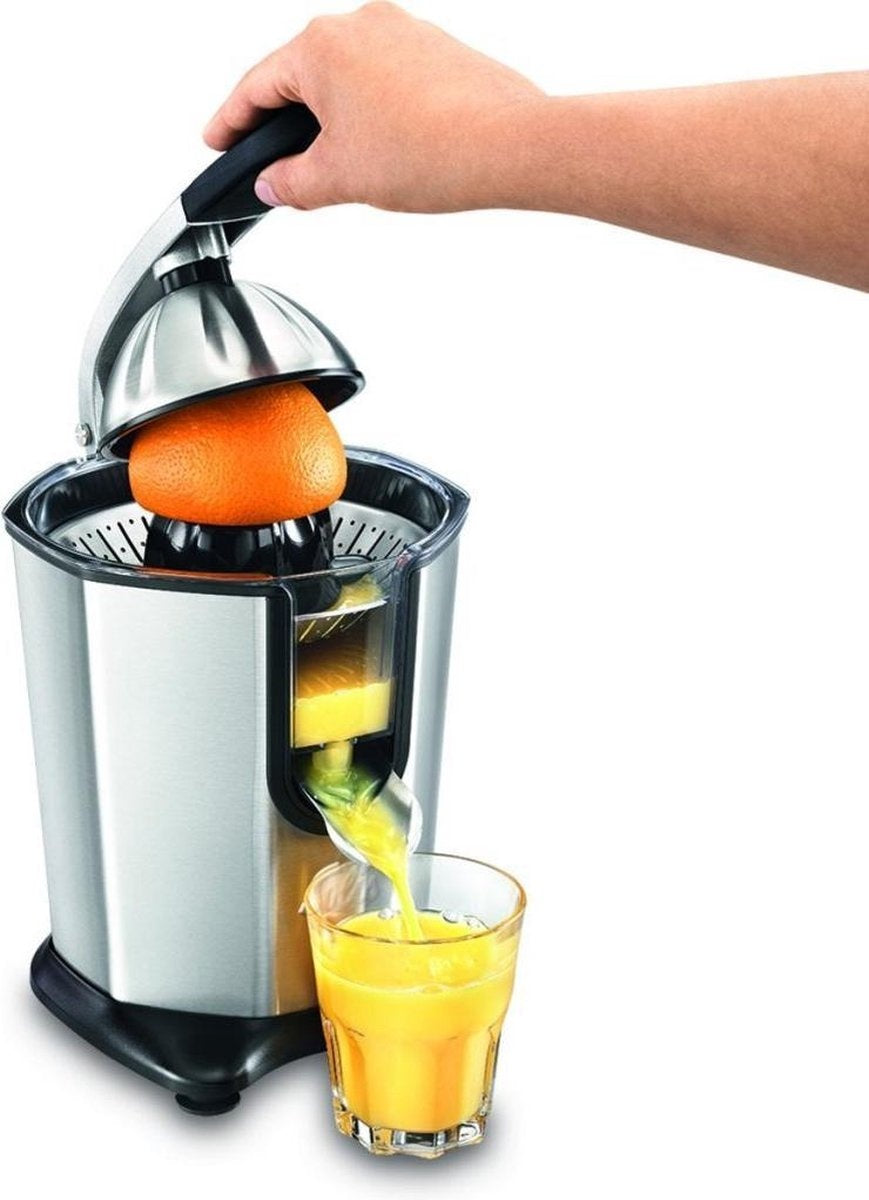 Solis Citrus Juicer 8453 Citruspers - Sinaasappelpers Elektrisch - Citroenpers Electrisch - 160 Watt - RVS Zilver