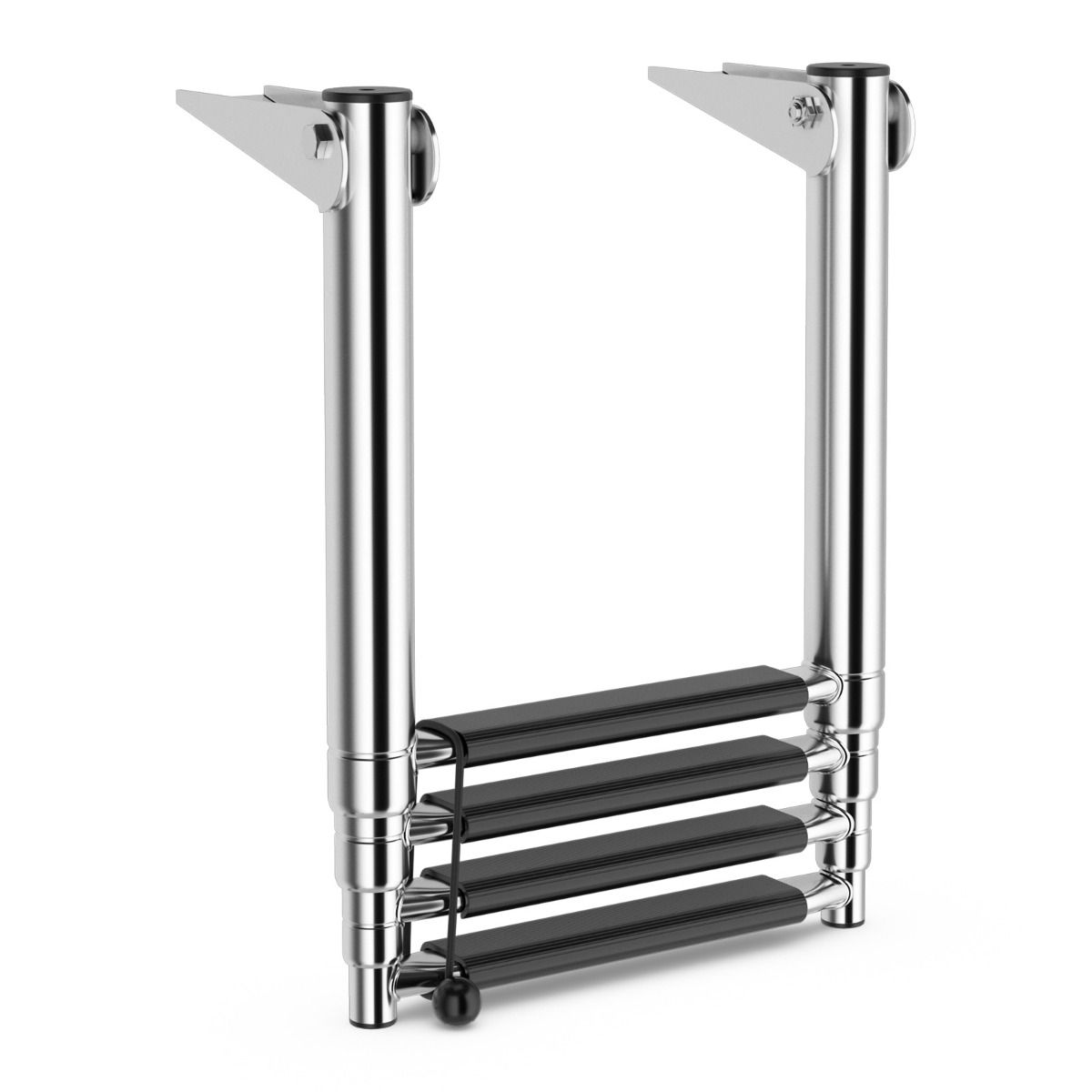 Coast Telescopische Bootladder 4-Traps - Antislip - RVS - 227kg Capaciteit - Zilverkleurig