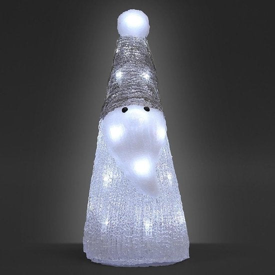 Monzana LED Acryl Kerstman Wit