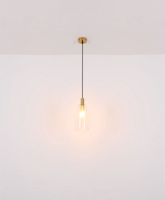 Globo - hanglamp - Garri - messing - glas - Ø 43cm - E14 - 15789-3HM
