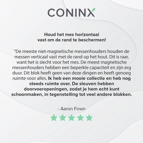 Houten Messenblok zonder Messen - Messenhouder van Coninx - Acaciahout Donker Messenblok