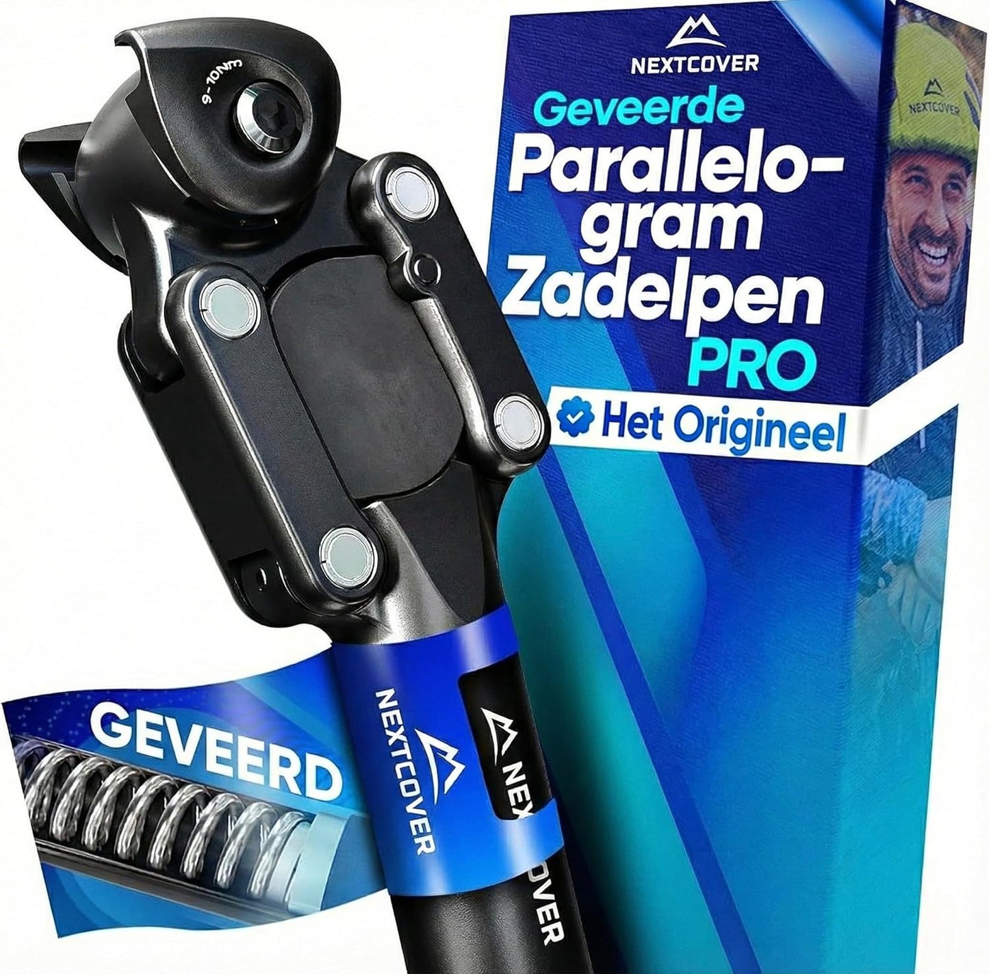 Nextcover Verende Zadelpen - Comfort-Spring - Verstelbare Veerspanning - Voor E-bike en Fiets