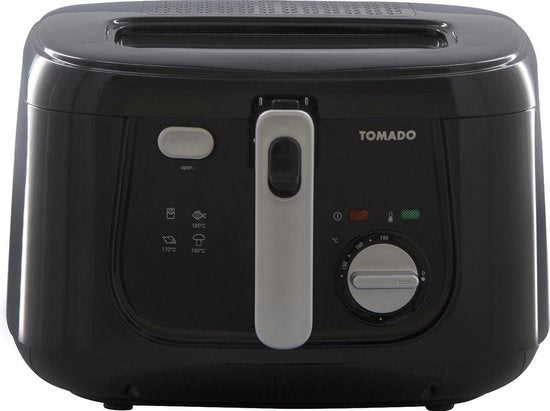 Tomado TDF2501B - Frituurpan - 2,5 liter - Anti reukfilter – Kunststof friteuse - PFAS vrij - Zwart