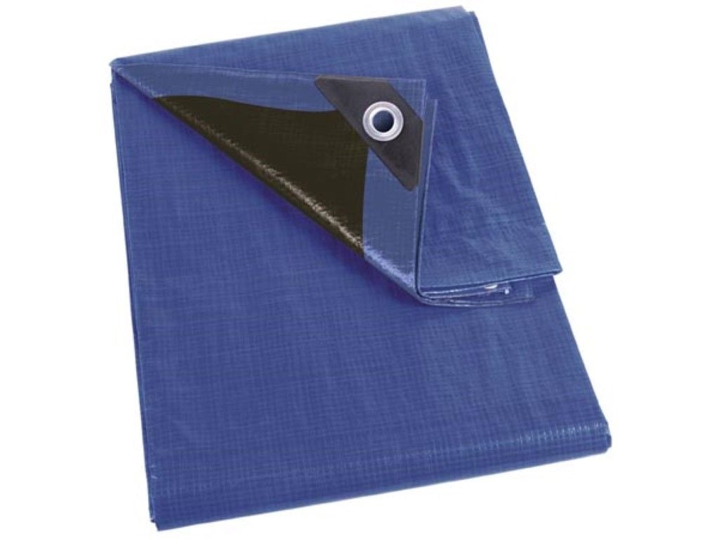 Perel Dekzeil - Blauw/Zwart - Ultrasterk - 5 X 8 M