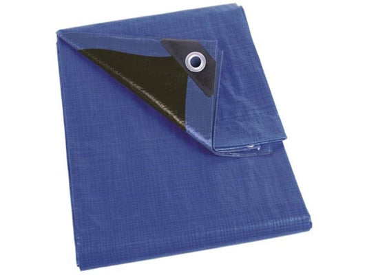 Perel Dekzeil - Blauw/Zwart - Ultrasterk - 5 X 8 M
