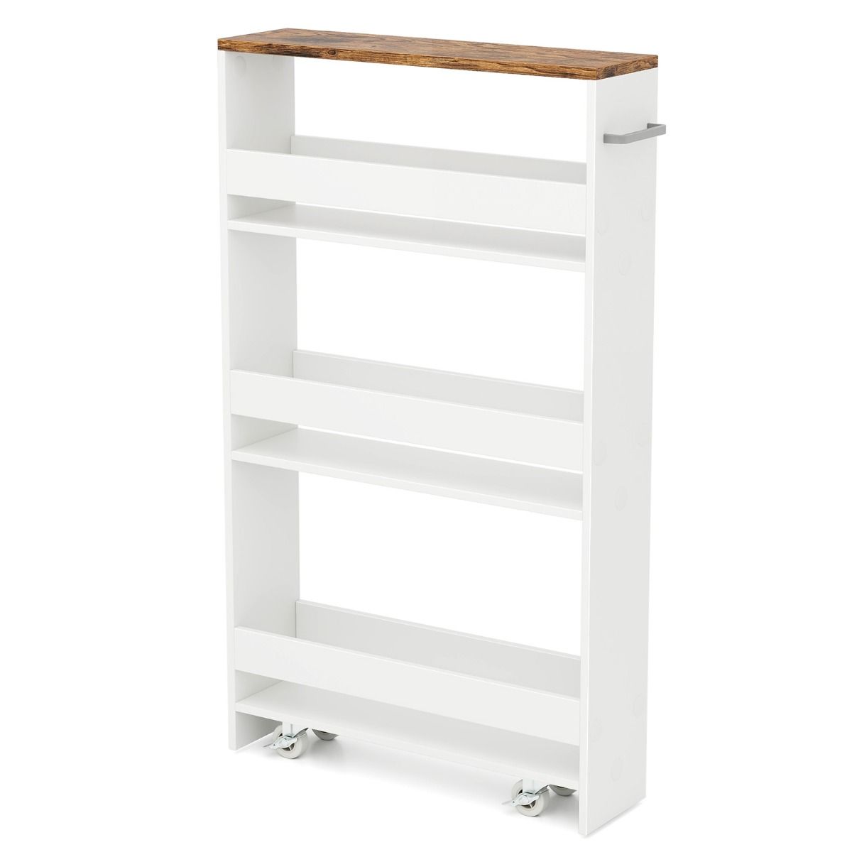 Coast Kruidenrek verrijdbaar - 4-Laags - Smal - 48 x 13 x 81 cm - Wit