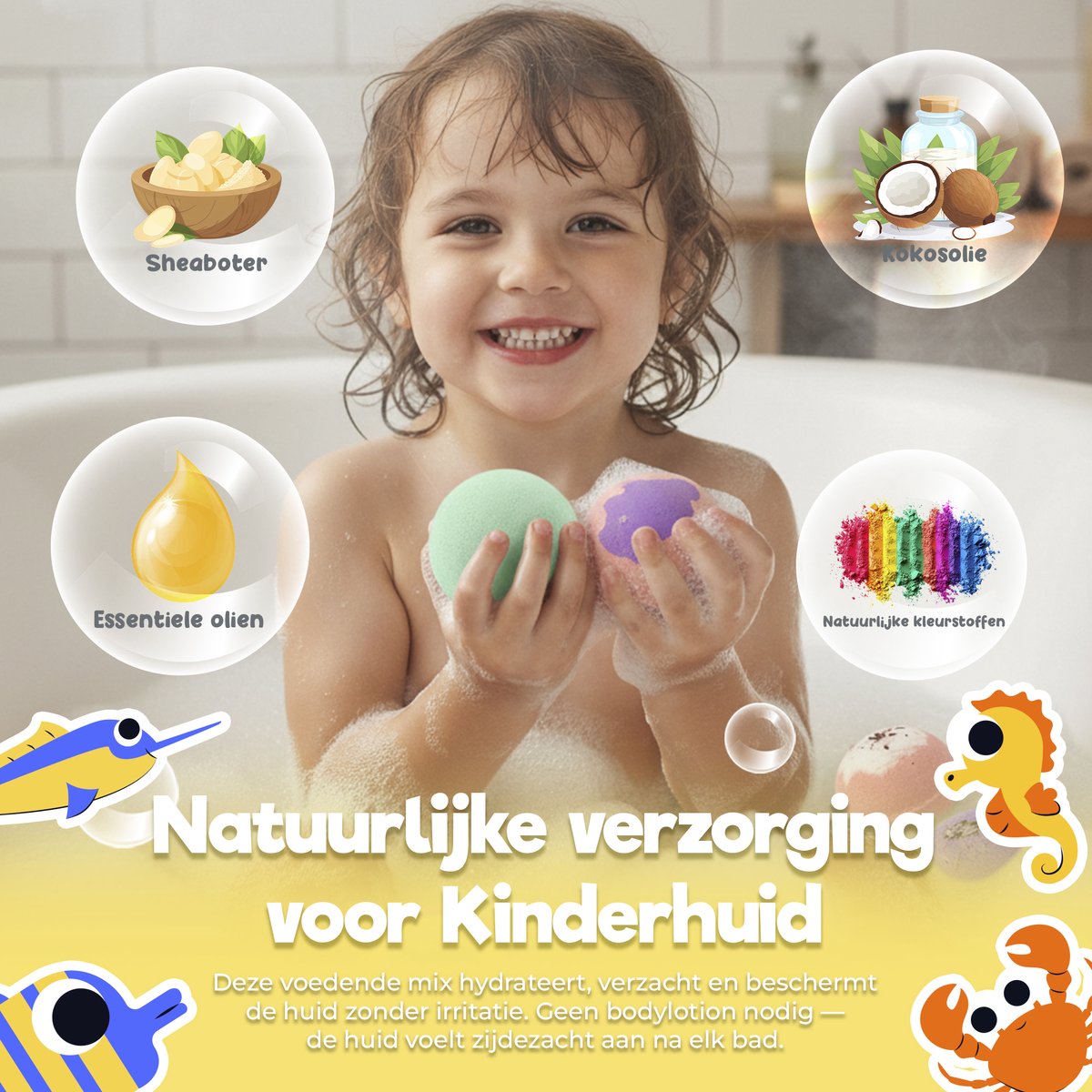 Kidzkraze Bruisballen 6 stuks - Bath Bombs voor Kinderen