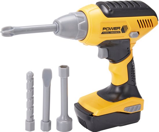 Kid Tools Gereedschap Speelgoed Schroefmachine – Inclusief 4 Bits – Licht & Geluid – 15,5x6x17 cm