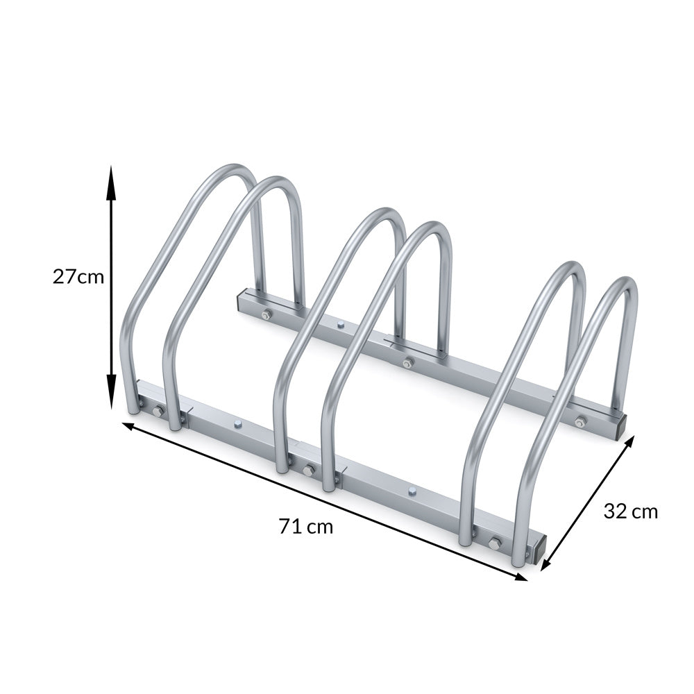 Monzana Fietsenrek 3 Fietsen - Bandbreedte 30-65mm - 37cm Wielafstand