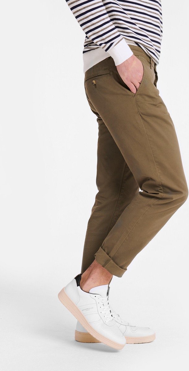 McGregor - Regular Fit - Chino - Garment Dyed - Bruin -Maat W32 - L34