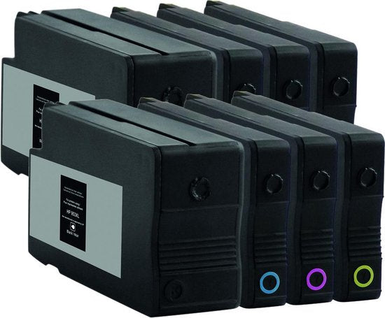 953 XL | 8 Pack | Huismerk | Cartridges voor HP | Gratis 128 GB USB Stick