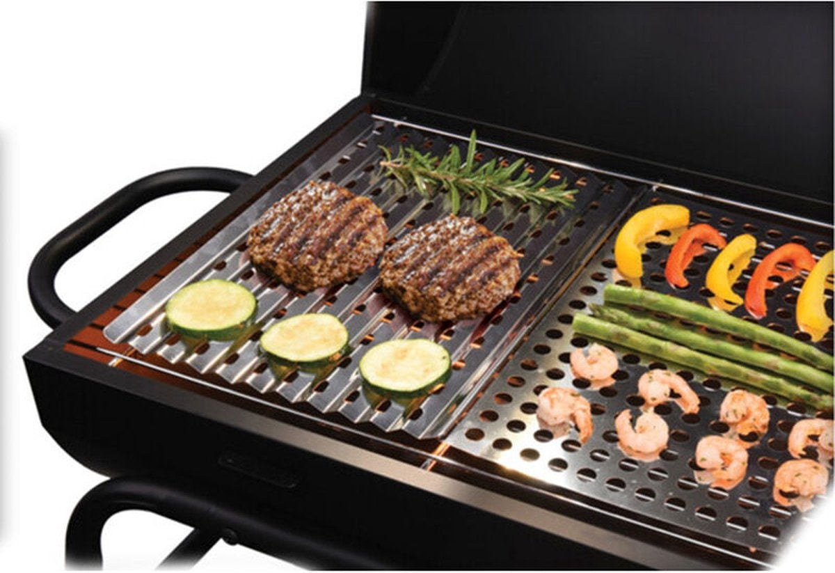 BBQ Barbecue RVS grillplaten - 2 stuks