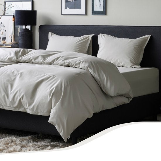 Home by Tempur - Topper Hoeslaken - Nature - 90 x 200 x 9 cm - Egyptisch katoen - Strijkvrij