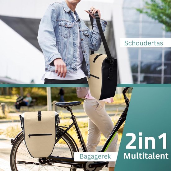DailySupplies® Fietstas Enkel - Waterdichte Fietstassen Voor Bagagedragers - Transporttas Met Schouderband En Handvat
