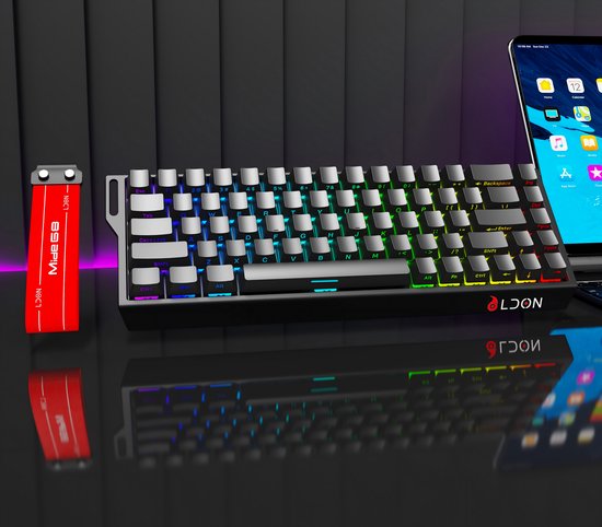 Mide68 - 65% Bedraad Gaming Toetsenbord - RGB Verlicht toetsenbord - Hall Effect Rapid Trigger Mechanisch Toetsenborden - Hot Swap - 8K Hz - 0.01mmRT - 0.125ms - Zij Bedrukte toetsen - 68 Keys -Beste prijs-kwaliteitverhouding - Edele zwarte