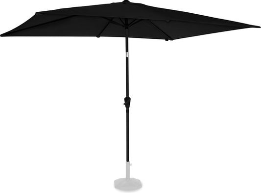 VONROC Premium Parasol Rapallo 200x300cm – Duurzame parasol - Kantelbaar – UV werend doek - Antraciet/Zwart – Incl. beschermhoes