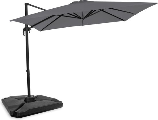 VONROC Zweefparasol - Grijs - 300x300 cm