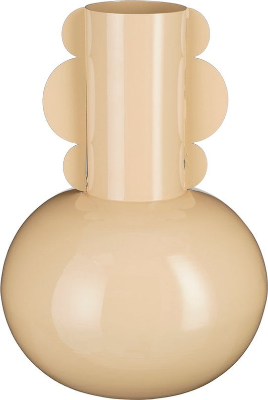 Mica Decorations Boyd Vaas - H36 x Ø25 cm - Metaal - Beige