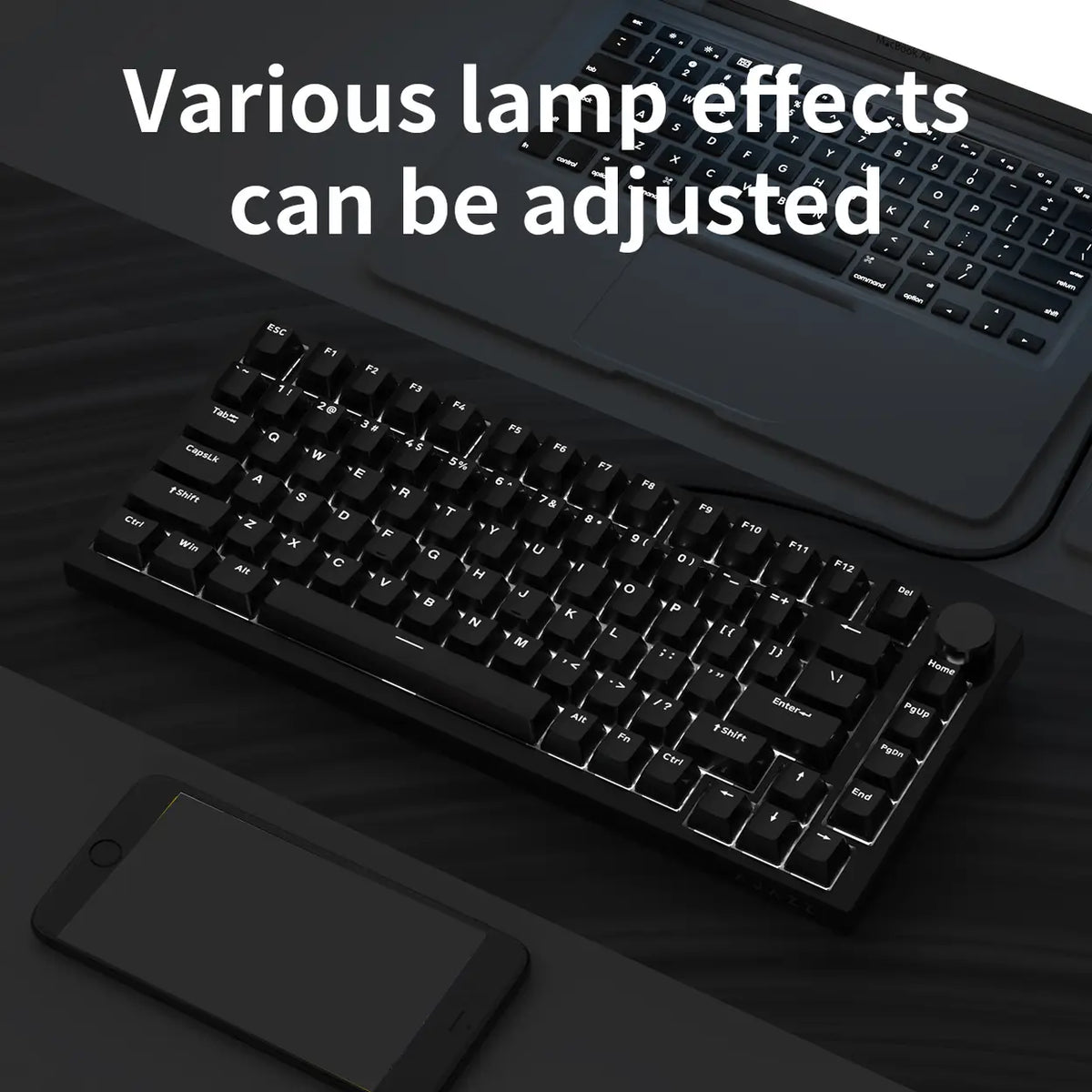 AJAZZ AK820 Mechanisch Toetsenbord - 75% - US QWERTY - Zwart