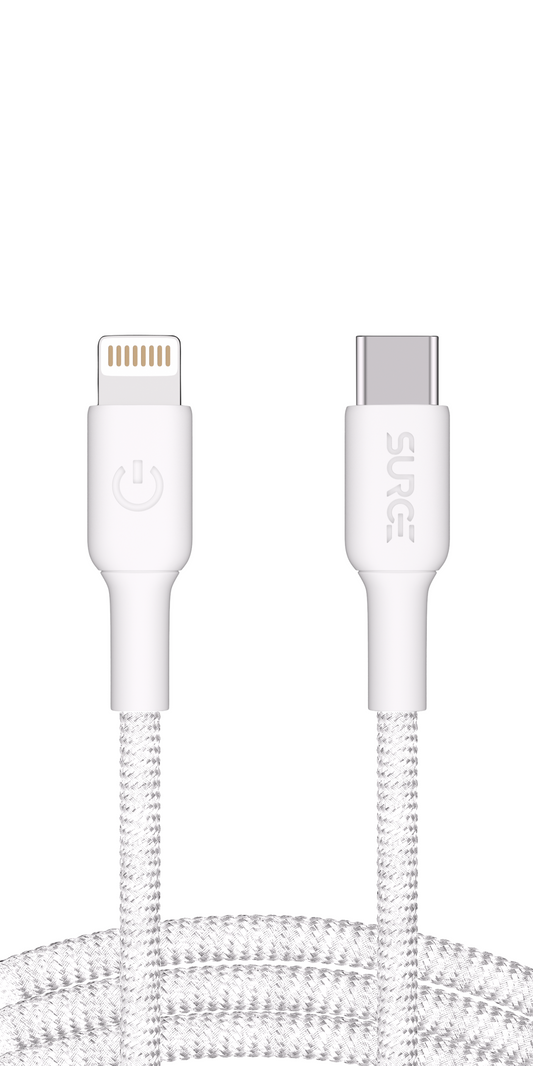 Surge USB-C naar Lightning Oplaadkabel - 2 Meter - Wit - 27W