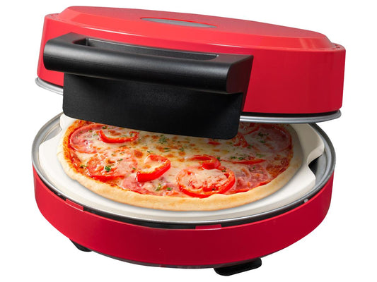 Bestron Pizzasteenoven - 30 cm - 1500W - Rood