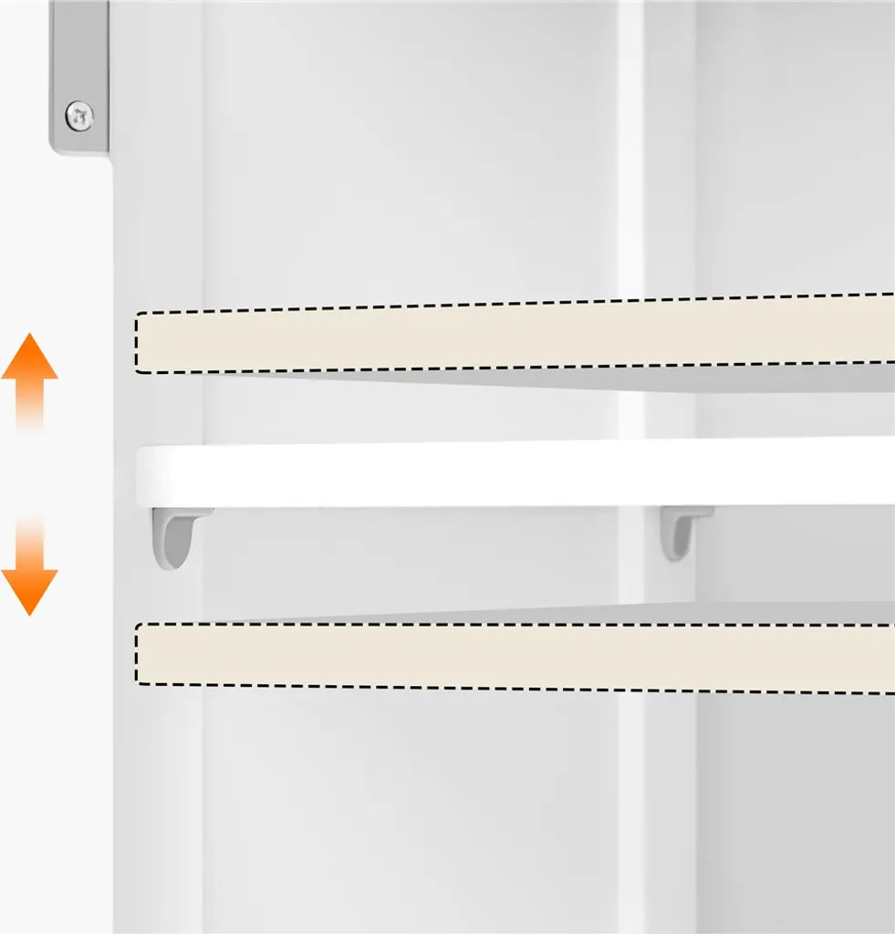 Yaheetech Badkamerkast 75 x 30 x 80 cm - Wit - Opbergkast met Lade, Deur en Verstelbare Planken