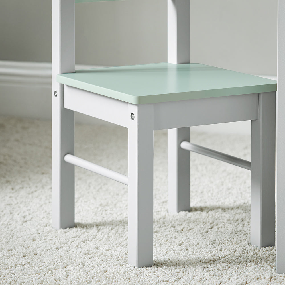 SoBuy Kindertafel met 2 stoelen - Max. 75 kg - 60 x 60 x 48 cm - Lichtgroen