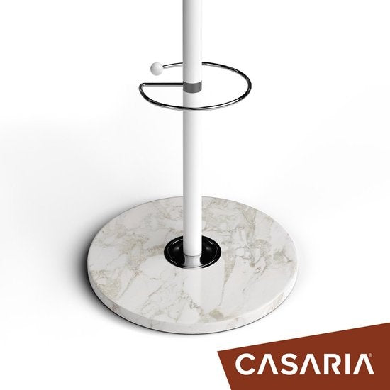 Casaria Kapstok - Staand 14 haken Draaibaar 37x37x175cm - Wit
