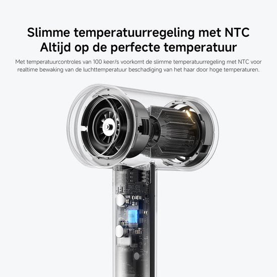 Xiaomi High-Speed Ionic Hair Dryer | Sneldrogende föhn | 110.000 tpm | NTC-hittebescherming | Minder pluizig haar | 400 g
