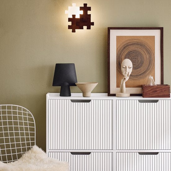 SoBuy FSR177-L-W Schoenenkast Wit - Smal met 4 Kleppen & 8 Planken