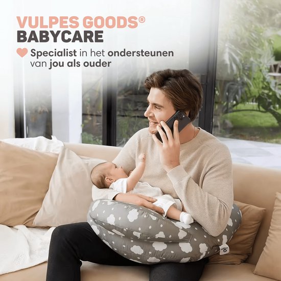 Vulpes Goods® BabyCare - Voedingskussen - Zwangerschapskussen incl. afneembare hoes - 3in1 - Uniek Design