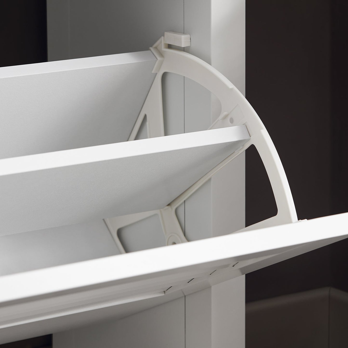 SoBuy Schoenenkast - 2 Kleppen- Klassiek  - 80 x 25 x 108 cm - Wit