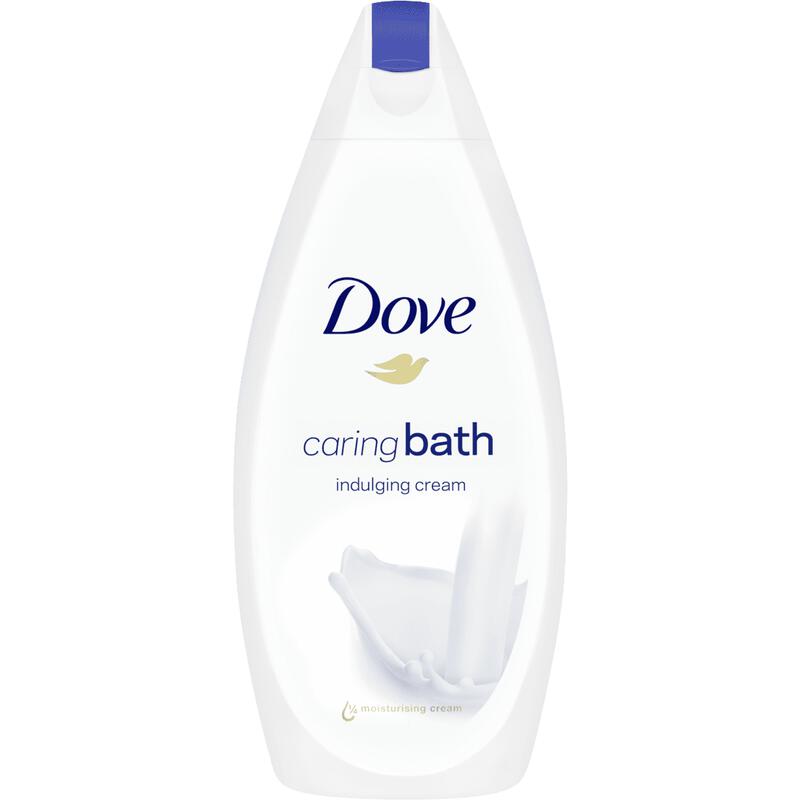 Dove Caring Bath Indulging Cream Badcrème - 450 ml - Hydraterend Badschuim met ¼ Verzorgende Crème - Voor een Zachte en Soepele Huid
