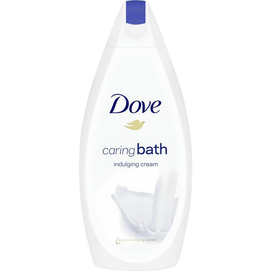 Dove Caring Bath Indulging Cream Badcrème - 450 ml - Hydraterend Badschuim met ¼ Verzorgende Crème - Voor een Zachte en Soepele Huid