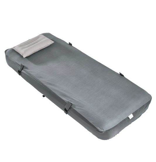 SoBuy Campingmatras Opblaasbaar - Grijs - 191 x 76 x 22 cm - 1-Persoons, met Kussen en Pomp