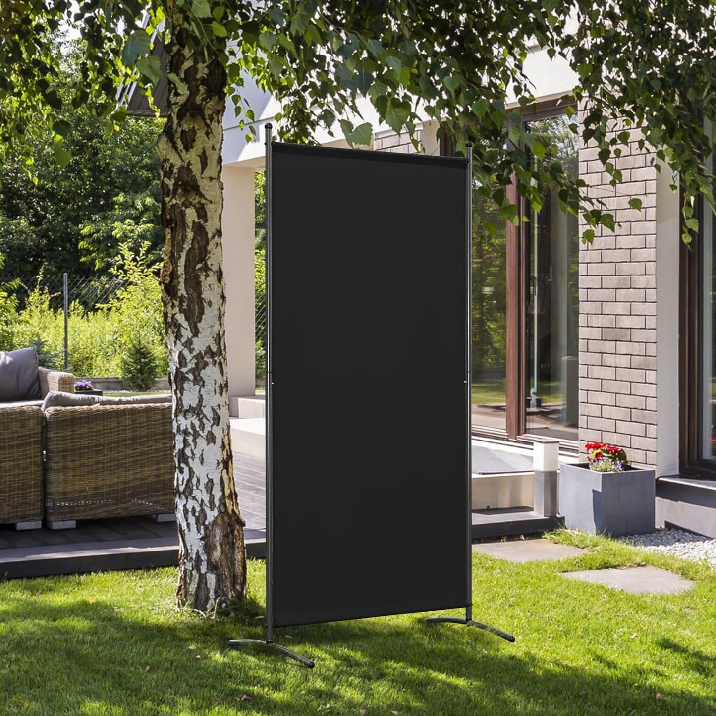 Angel Living Kamerschermen - 1-delig - Ruimteverdeler - Opvouwbaar - Zwart - 80 x 180cm