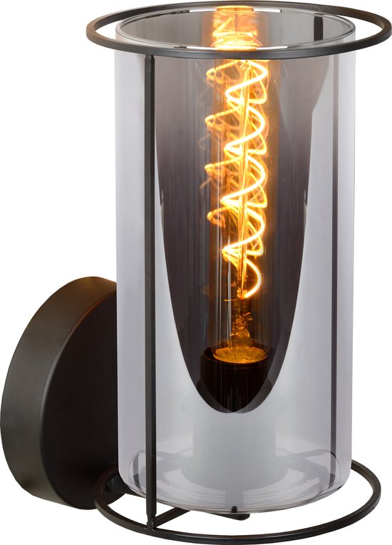Lucide DOUNIA Wandlamp - Ø 15 cm - E27 - Zwart
