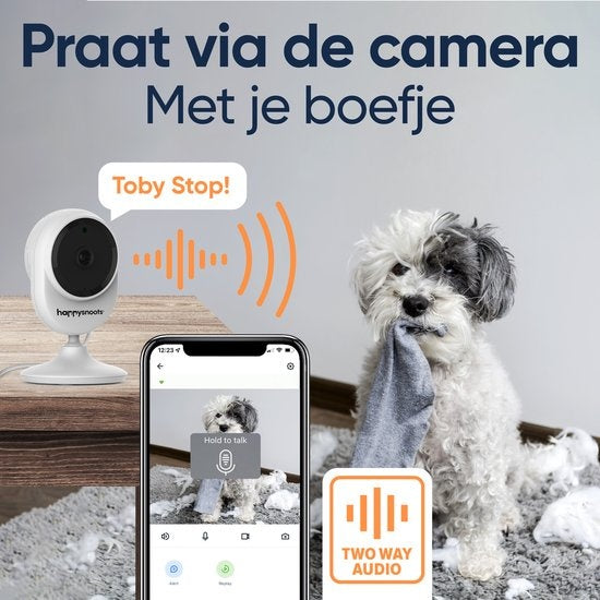 1080p Huisdiercamera met App - Hondencamera - Huisdier Camera - Pet Camera Wifi Binnen- voor Hond / Katten / Dieren