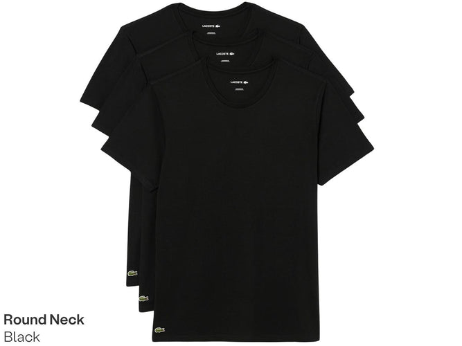 Lacoste Basic T-Shirt - 3-Pack - maat XXL - White/Silver Chine-Black