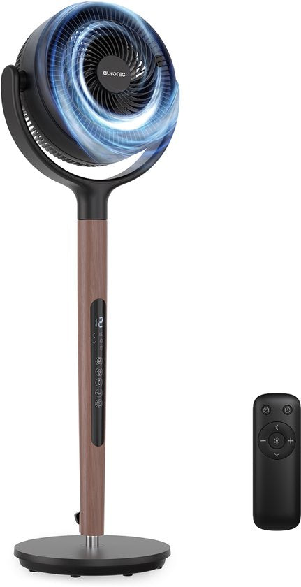 Auronic Statiefventilator - Houtlook - 12 Standen - Timer - Afstandsbediening
