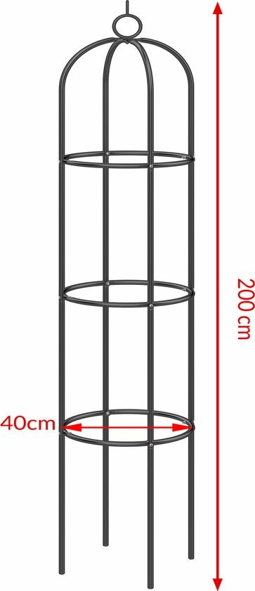 Plantensteun Rozenzuil – 2 St. 200 cm - voor Rozen Klimplanten Bloemen