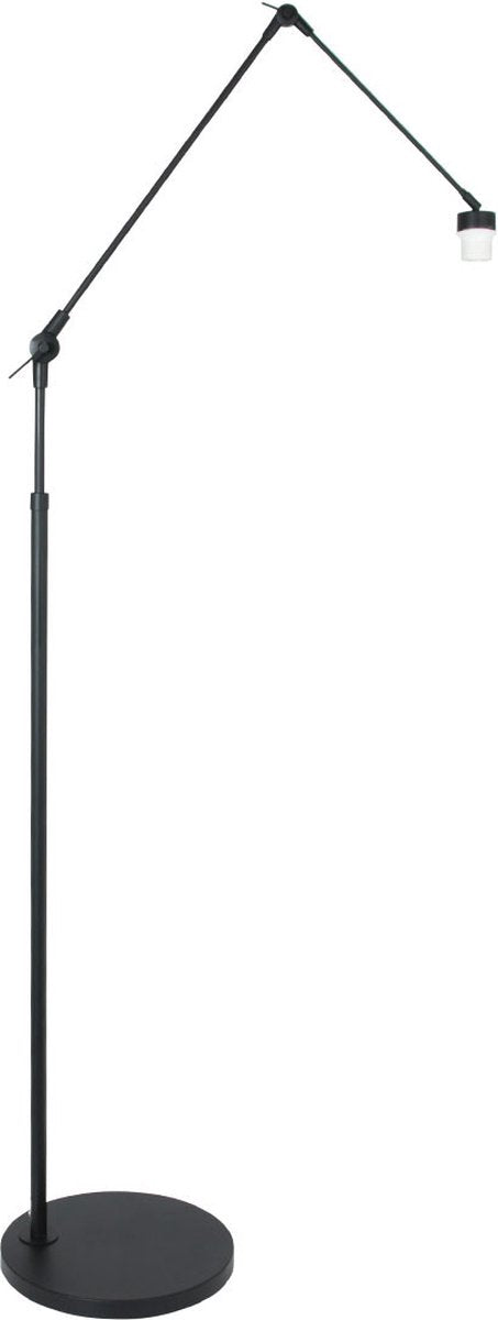 Prestige Chic Moderne Vloerlamp – 1-Lichts – Draaibaar, Kantelbaar & Uitschuifbaar tot 250 cm – E27 – 35x100 cm – Woonkamer / Kantoor – Mat Zwart