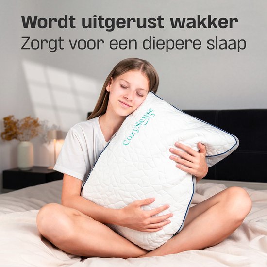 CozySense® Kinderkussen - Hoofdkussen Kind - Peuterkussen - Versnipperd Traagschuim + Micro-Vezels - Verkoelende Technologie - Vulbaar - Incl. Extra 100g Schuim - 40x55 cm - Kinderen 2-12 jaar
