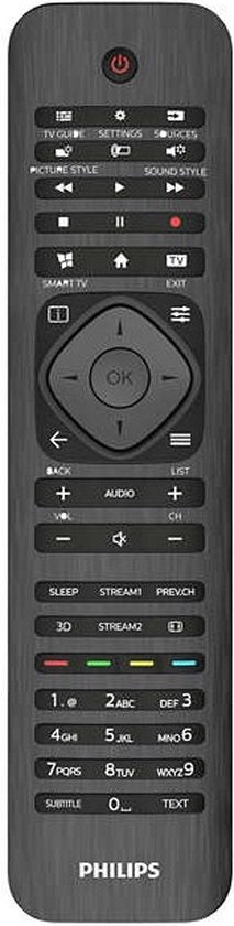 Philips Afstandsbediening - Philips TV SRP4000/10 - Universele Philips TV Afstandsbediening - Zwart