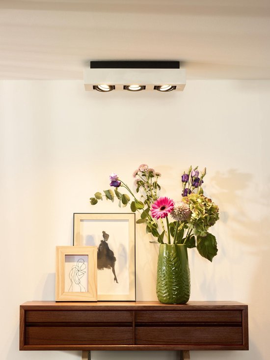 Lucide XIRAX - Plafondspot (Plafondlamp) - LED Dim to warm - GU10 - 3x5W 2200K/3000K - Wit