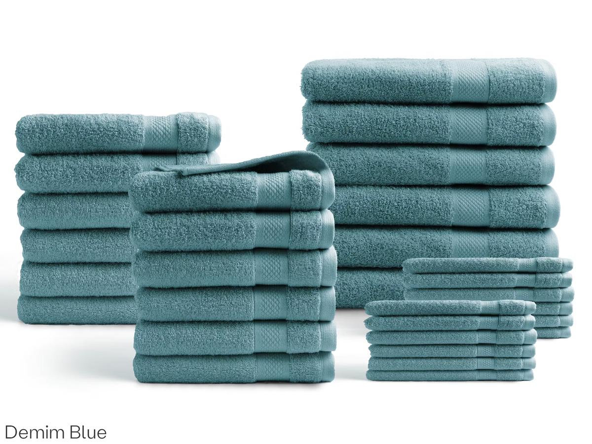 DoubleDry Badtextiel Set Hotel Collectie - 30-delig - 500 g/m² - Bordeaux