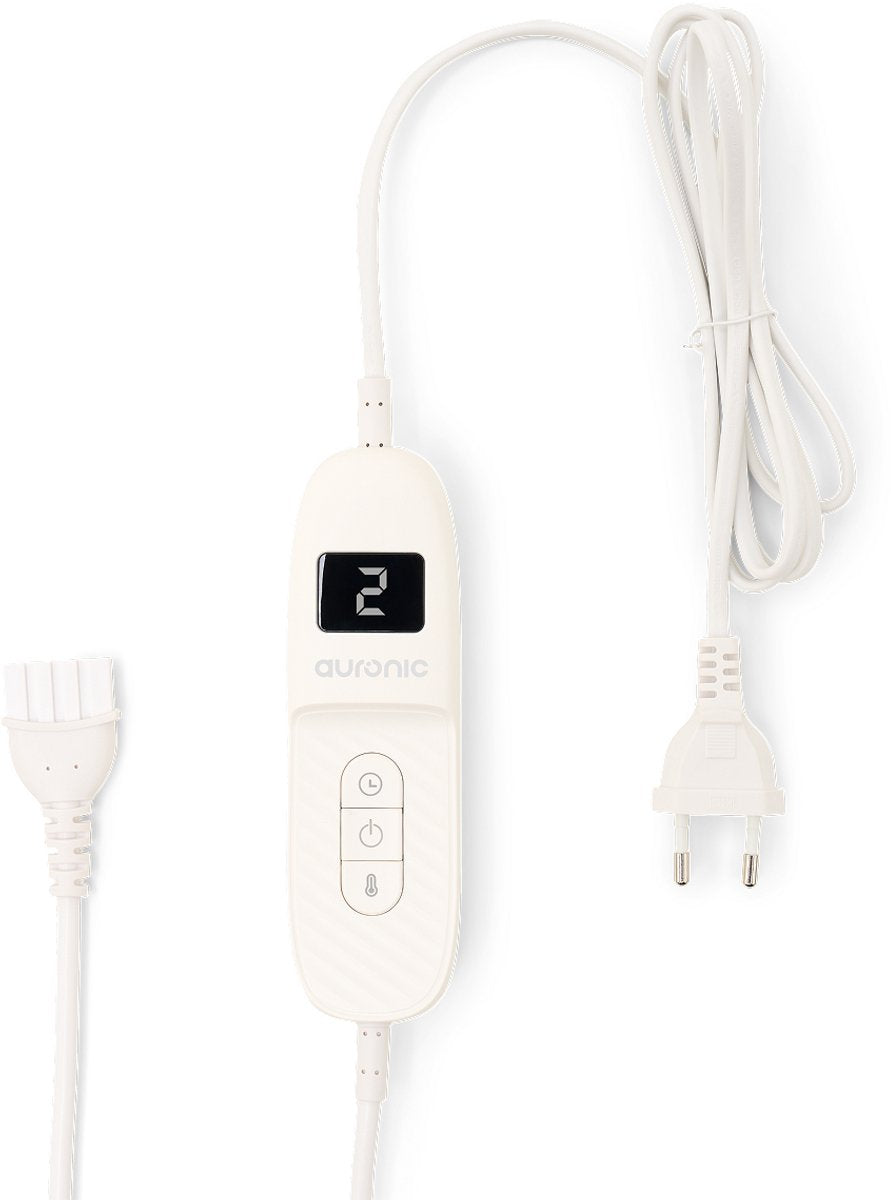 Auronic Warmtekussen XXL 60 x 30 cm - Antraciet - 9 Warmtestanden - Timer - Wasbaar