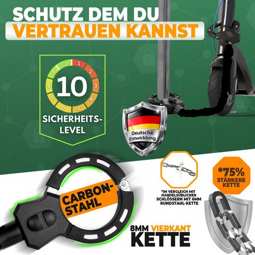 Mivelo Clavis One handboeislot voor e-step en fiets - 60 cm - Zwart