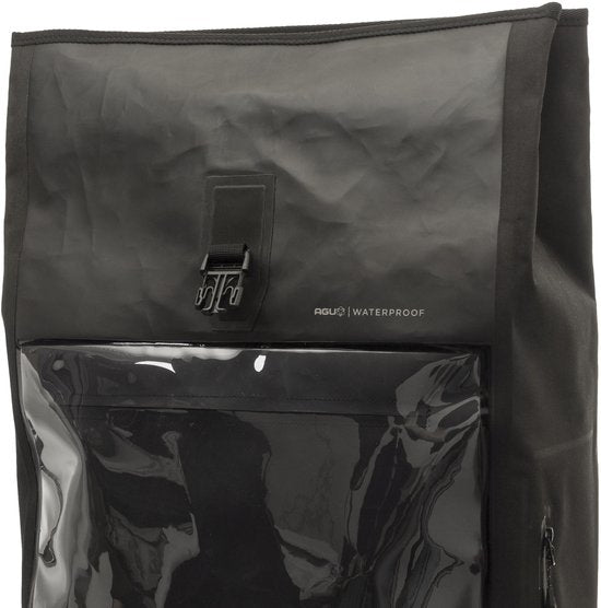 AGU Shelter - Koerier Rugzak - Fietskoerier Backpack - 40L - 100% Waterdicht - 3M Reflectie - 14 inch Laptopvak - Zwart