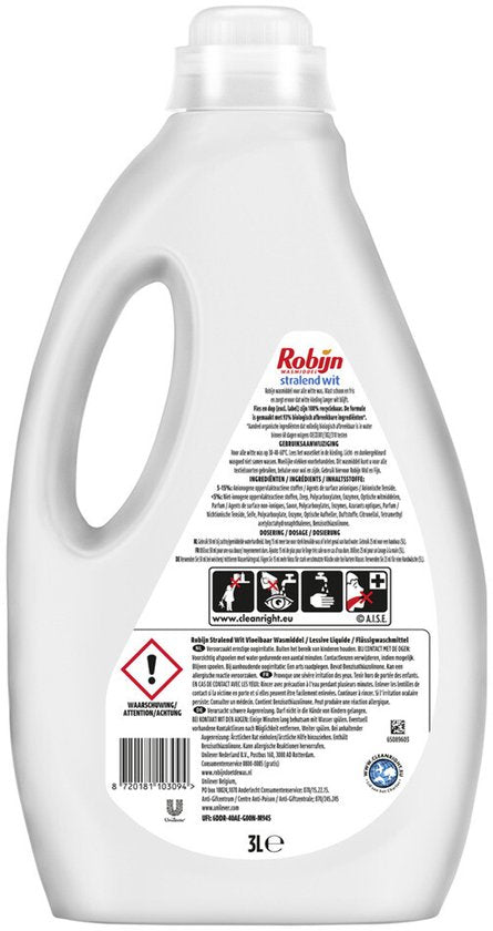 Robijn - Vloeibaar Wasmiddel - Stralend Wit - 60 wasbeurten